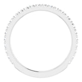 Platinum 3/8 CTW Natural Diamond French-Set Anniversary Band